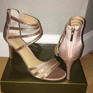 Blush Satin Heels